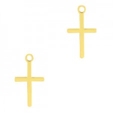 Metal Bohemian pendant Cross Gold